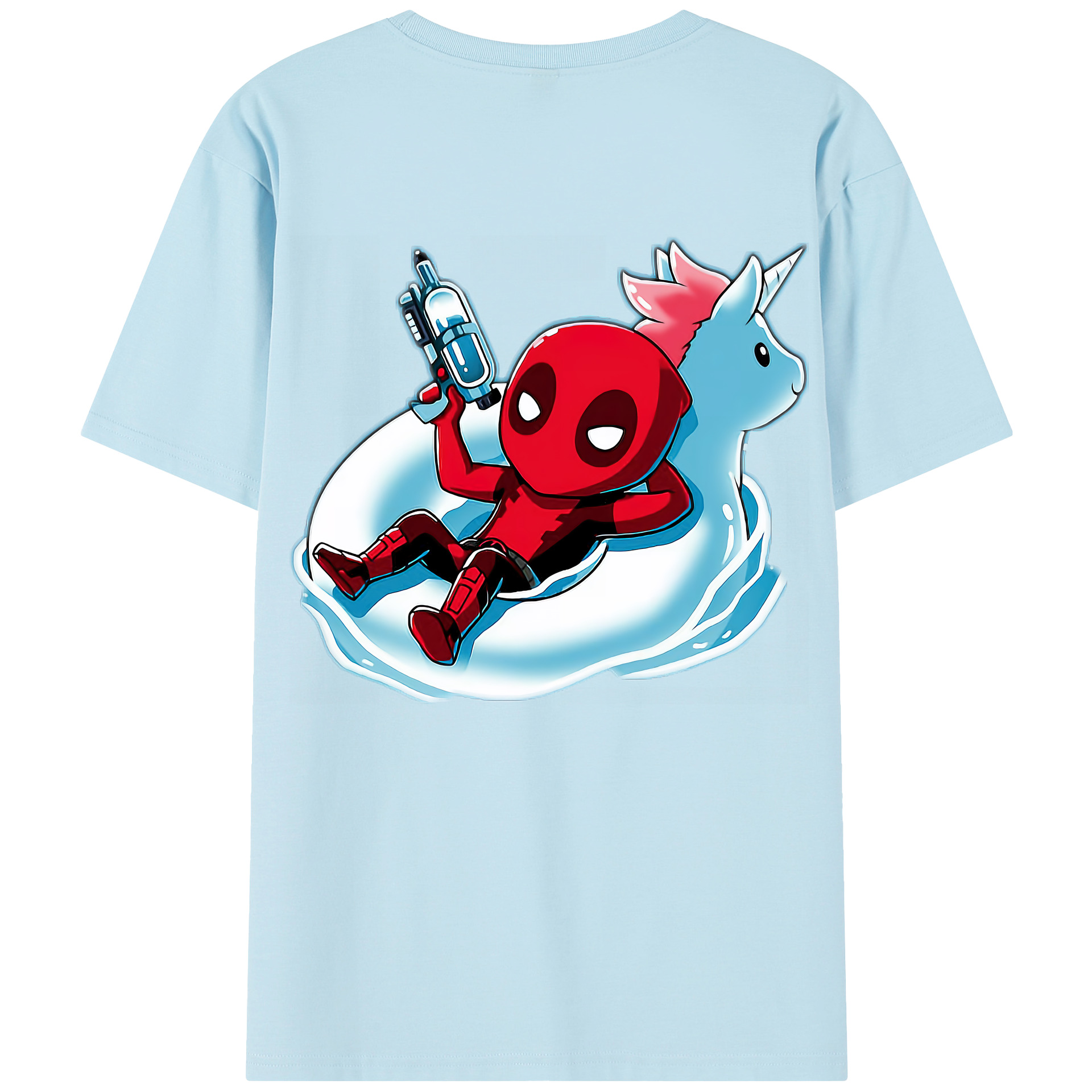 （画像用） Deadpool デッドプール 綿100％半袖Tシャツ（背面プリント）